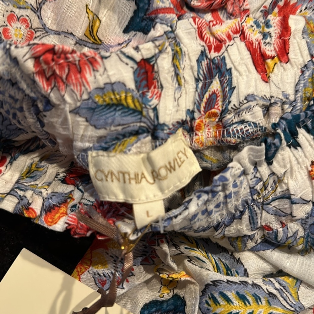 Cynthia Rowley Ruffled Pull On Skirt Size Large 100% Rayon - Picture 7 of 11